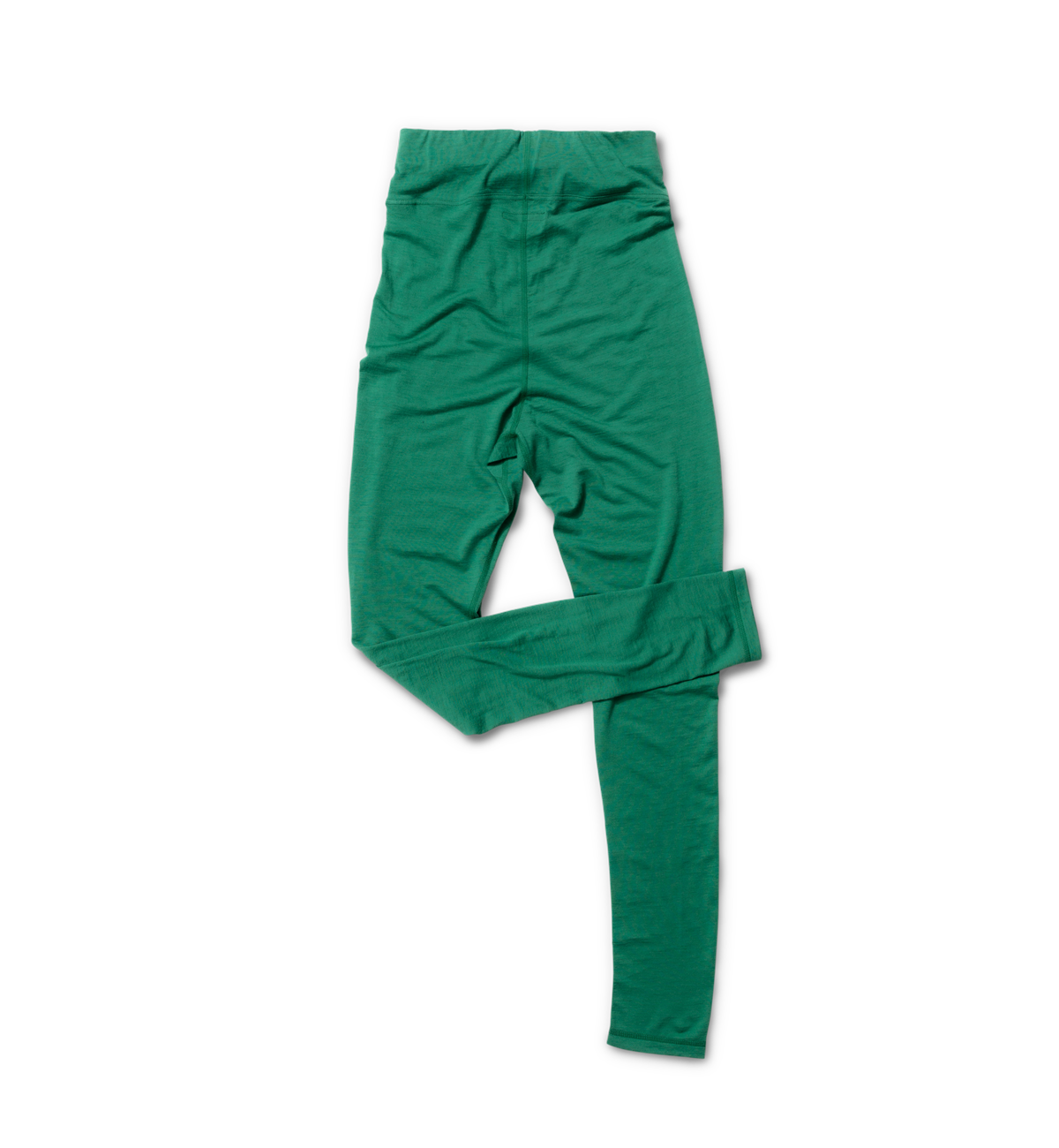 Grön legging för dam i 100% merinoull. Stickad i Sverige. Trumpet Woolwear.